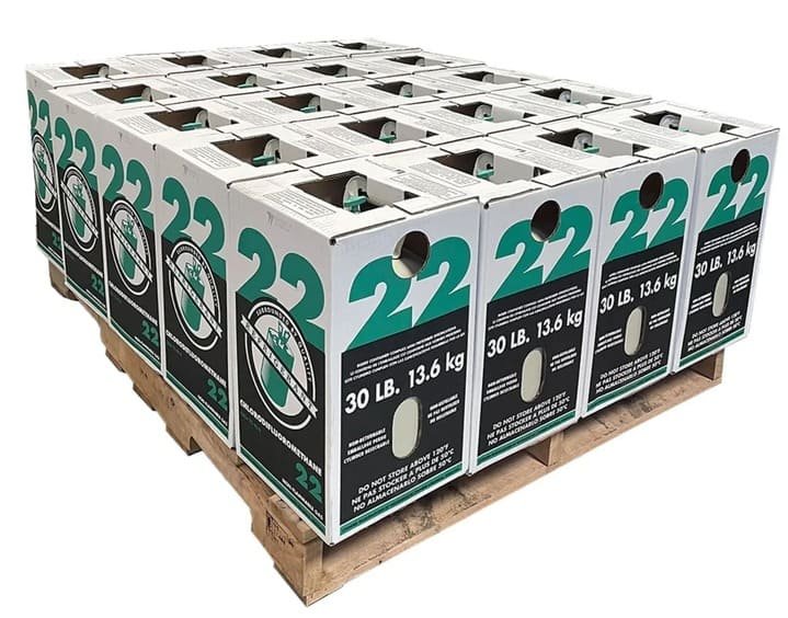 Quarter Pallet – 10 × 30lb R-22 Refrigerant – Made in USA